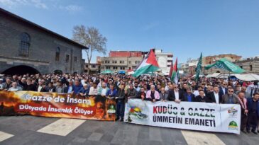 Diyarbakır’da Dünya Kudüs Günü dolayısıyla kitlesel basın açıklaması düzenlendi