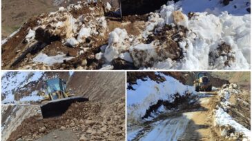 Kulp ilçesinde heyelan sonrası kapanan yol tekrar açıldı