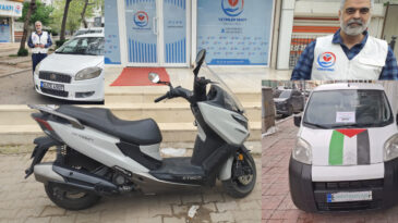 Diyarbakır’lı vatandaşlardan örnek davranış! Gazze’ye yardım için araba ve motosikletini bağışladılar
