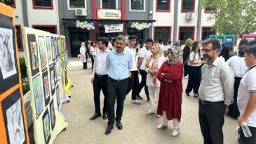 Gaffar Okkan Anadolu Lisesi’nde Yıl Sonu Resim Sergisi Açıldı
