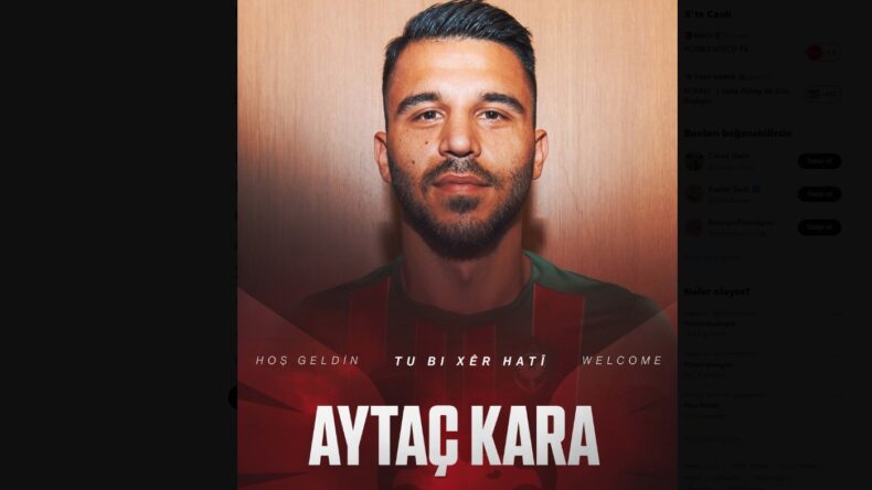 Amed Sportif Faaliyetler, orta saha oyuncusu Aytaç Kara ile prensip anlaşmasına vardı