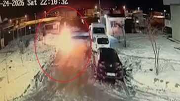 Diyarbakır’da Hakim ve Savcı Lojmanlarının Yakınındaki Siteye EYP Atılma Anı Kamerada