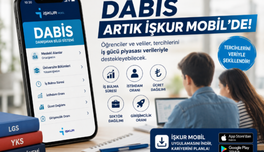 DABİS Artık İŞKUR Mobil’de: Öğrenci ve Veliler Tercihlerini İş Gücü Verileriyle Yapabilecek